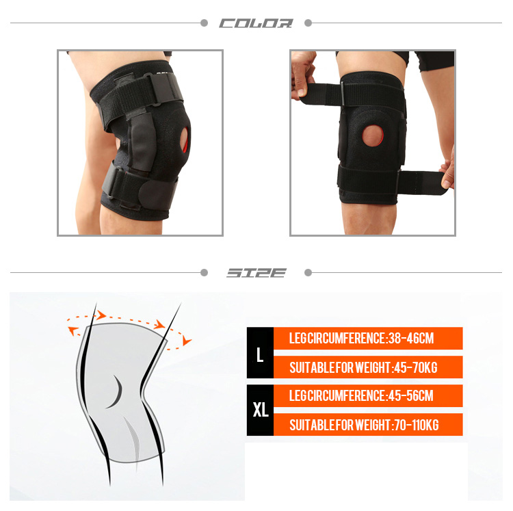 Premium Quality Knee guards with insulated Aluminum Alloy hinged knee brace Support - Image 9