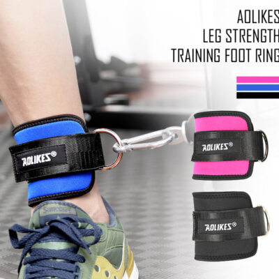 Adjustable D-Ring Ankle Straps for Cable Machines