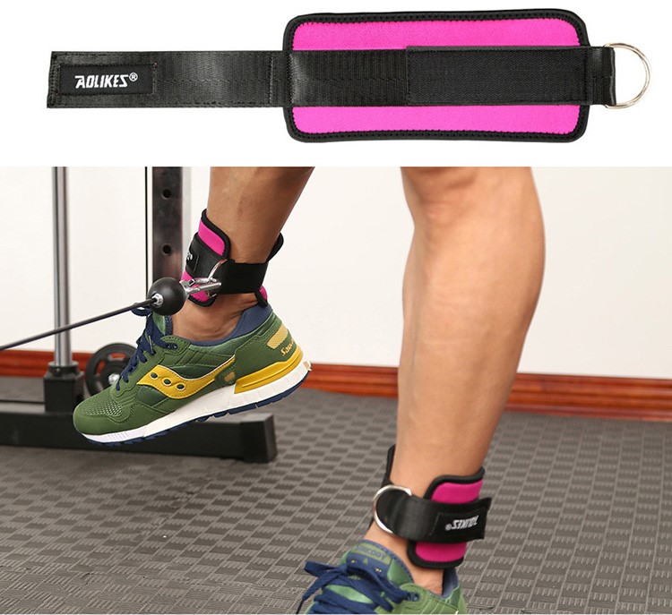 Adjustable D-Ring Ankle Straps for Cable Machines - Image 4